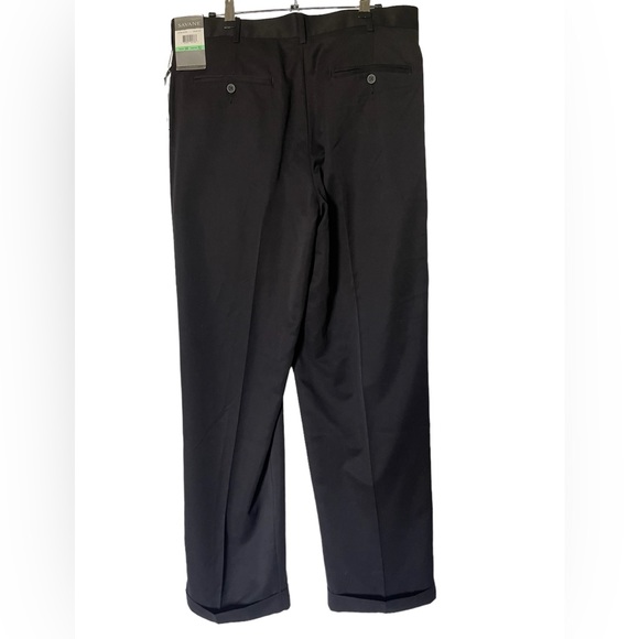 NWT SAVANE Men’s slacks, trousers, pants, 34” x 32”, black ice, zip front - Picture 4 of 8